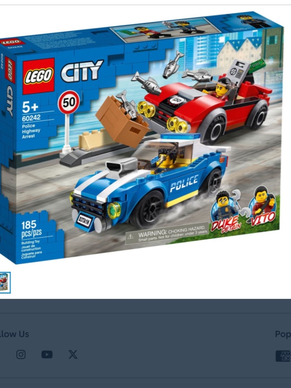 Lego City Set 60242 Police Highway Arrest